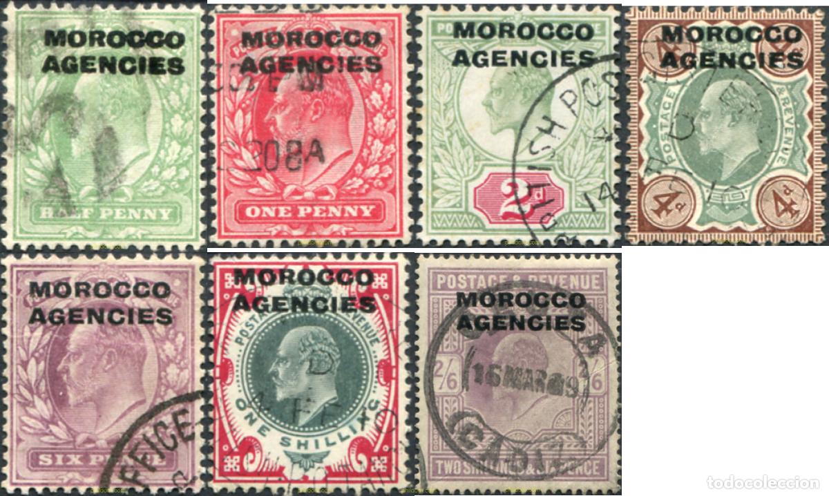 Sellos: 778324 USED MARRUECOS Agencia Britanica 1907 SELLOS DE GRAN BRETA&Ntilde;A DE 1902-04, SOBRECARGADOS