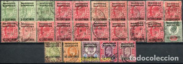 Sellos: 778666 USED MARRUECOS Agencia Britanica 1907 SELLOS DE GRAN BRETA&Ntilde;A DEL 1902 ( EDUARDO VII ) SOBRE