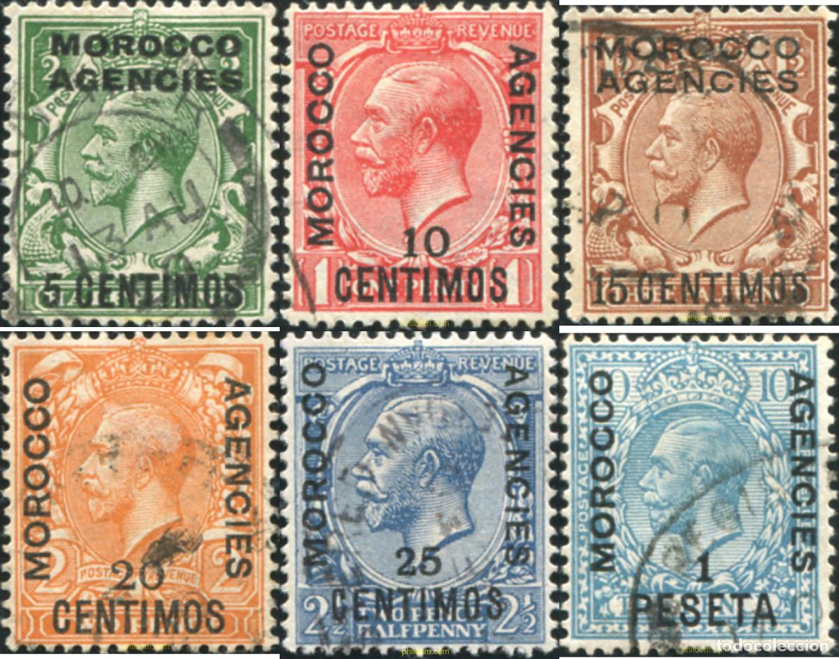 Sellos: 778707 USED MARRUECOS Agencia Britanica 1914 SELLOS DE GRAN BRETA&Ntilde;A DEL 1912, SOBRECARGADOS