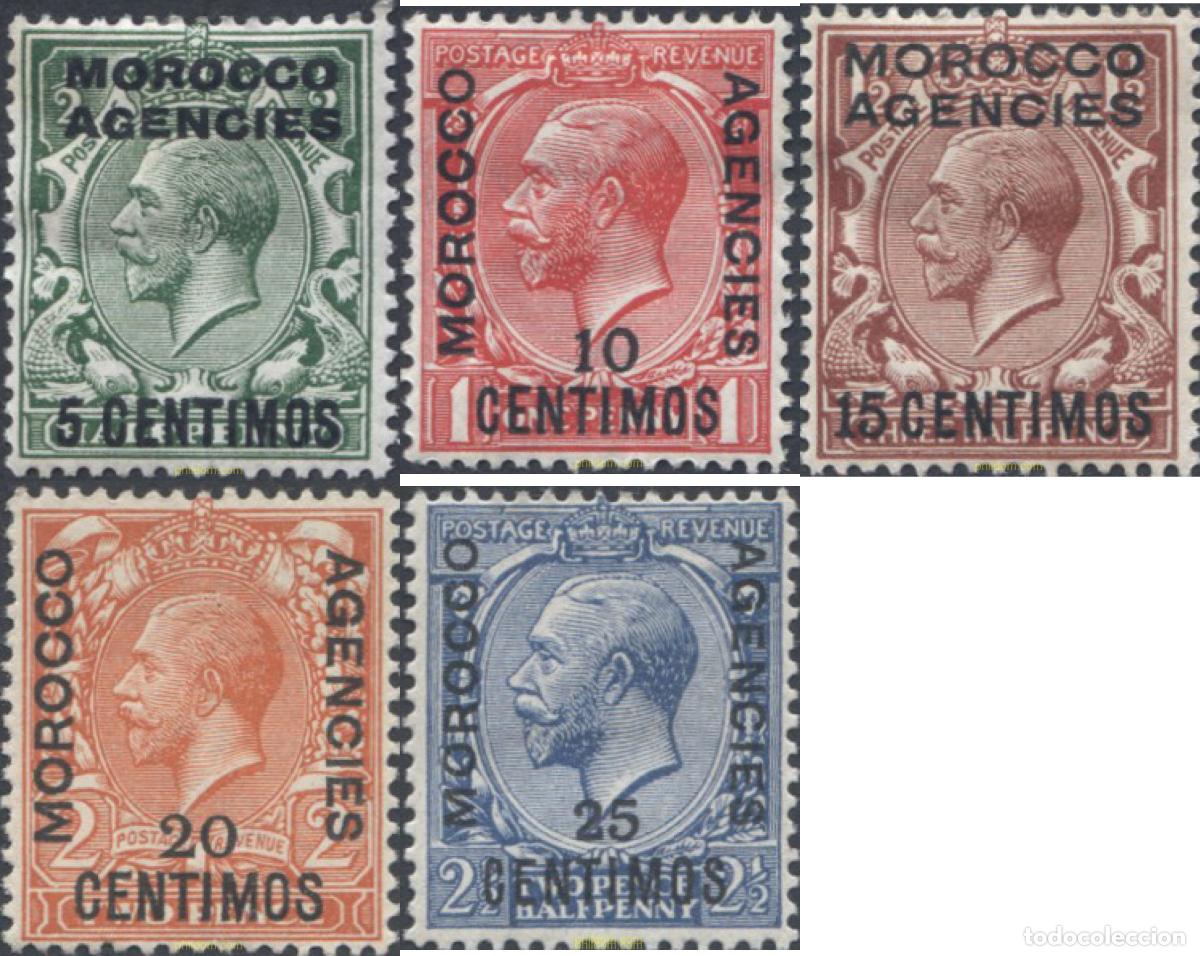 Sellos: 654685 HINGED MARRUECOS Agencia Britanica 1914 SELLOS DE GRAN BRETA&Ntilde;A DEL 1912, SOBRECARGADOS