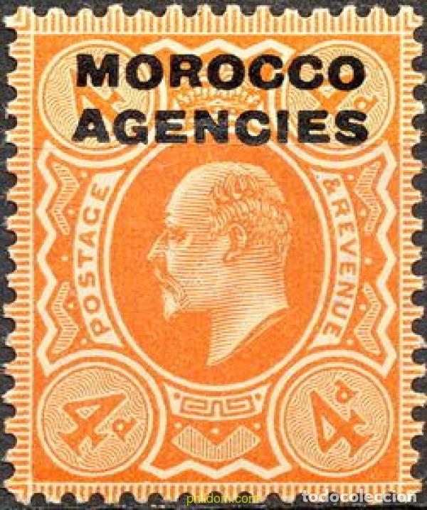 Sellos: 654798 MNH MARRUECOS Agencia Britanica 1912 SELLOS DE GRAN BRETA&Ntilde;A DEL 1909, SOBRECARGADOS