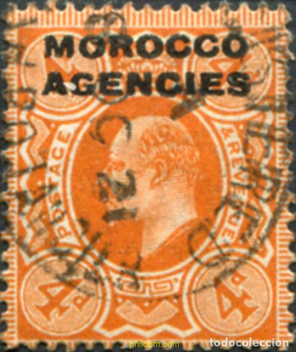 Sellos: 778322 USED MARRUECOS Agencia Britanica 1912 SELLOS DE GRAN BRETA&Ntilde;A DEL 1909, SOBRECARGADOS