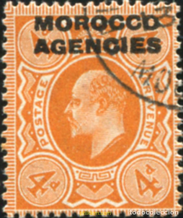 Sellos: 778325 USED MARRUECOS Agencia Britanica 1912 SELLOS DE GRAN BRETA&Ntilde;A DEL 1909, SOBRECARGADOS