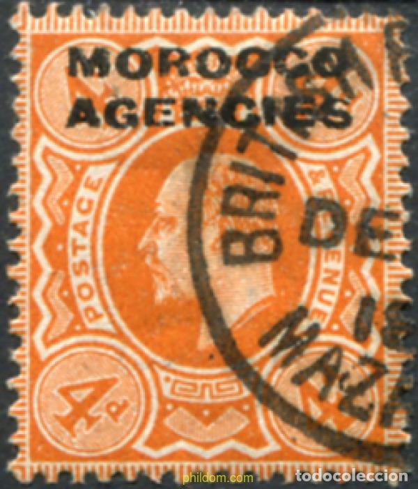 Sellos: 778321 USED MARRUECOS Agencia Britanica 1912 SELLOS DE GRAN BRETA&Ntilde;A DEL 1909, SOBRECARGADOS