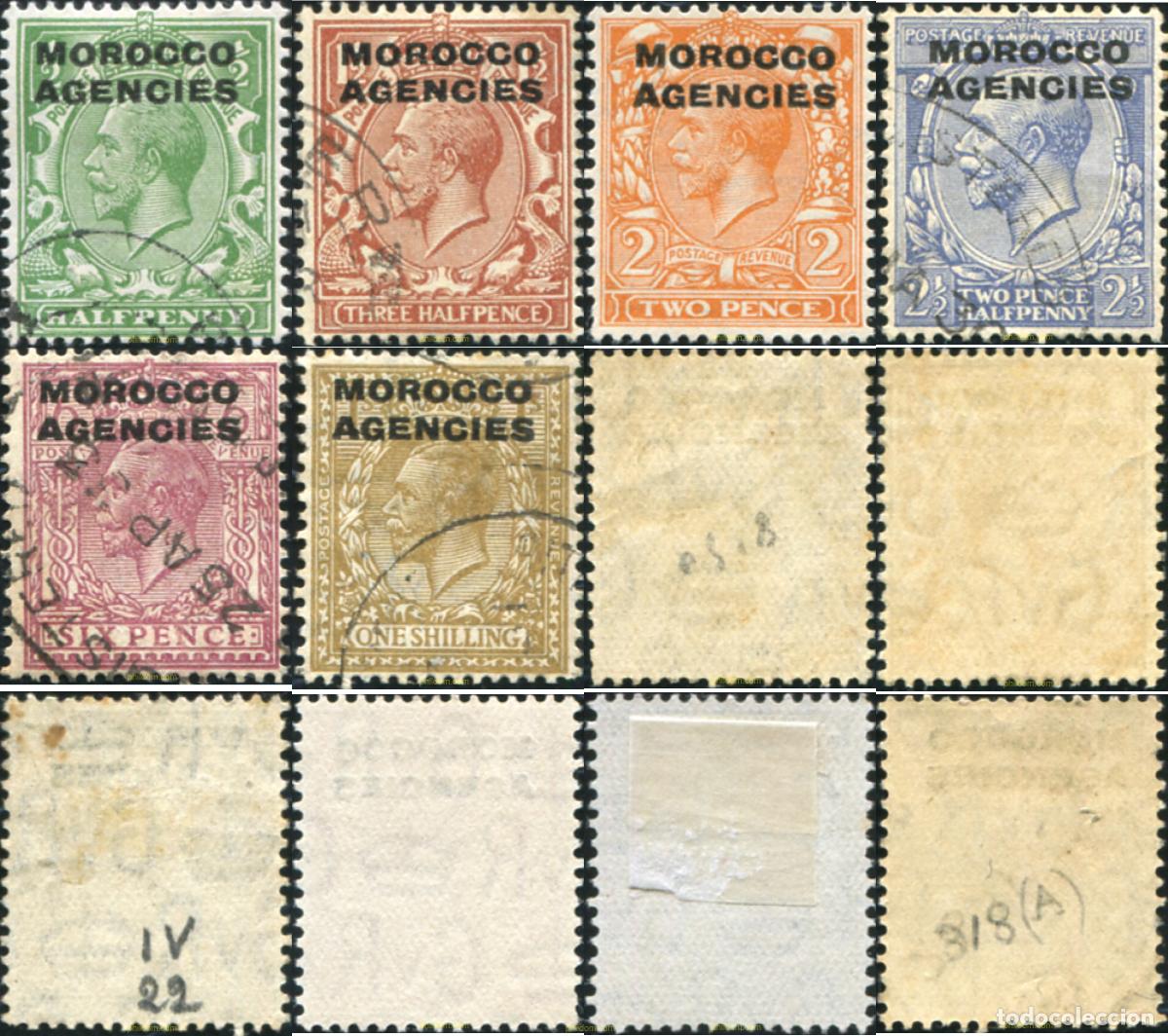 Sellos: 778410 USED MARRUECOS Agencia Britanica 1925 SELLOS DE GRAN BRETA&Ntilde;A DEL 1912, SOBRECARGADOS