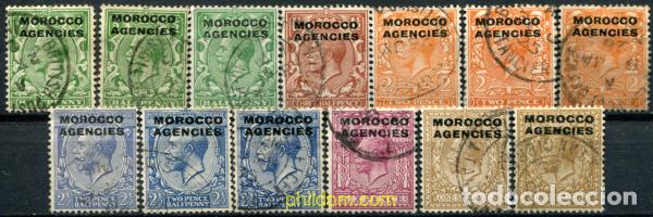 Sellos: 778424 USED MARRUECOS Agencia Britanica 1925 SELLOS DE GRAN BRETA&Ntilde;A DEL 1912, SOBRECARGADOS