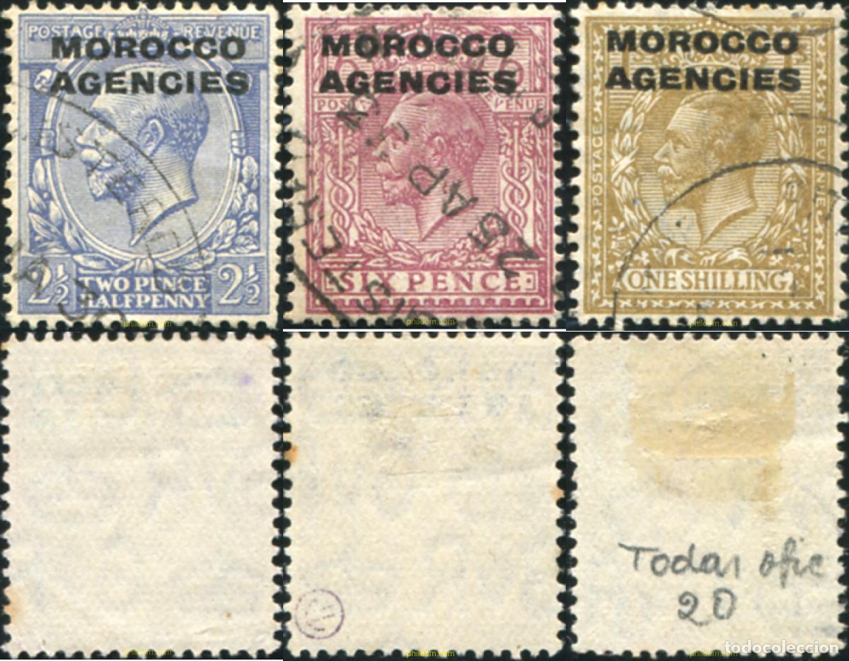 Sellos: 778416 USED MARRUECOS Agencia Britanica 1925 SELLOS DE GRAN BRETA&Ntilde;A DEL 1912, SOBRECARGADOS