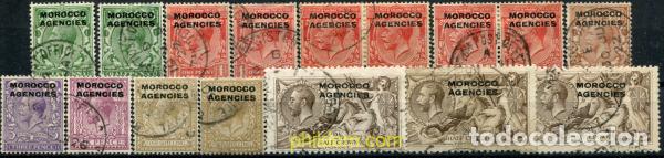 Sellos: 778407 USED MARRUECOS Agencia Britanica 1914 SELLOS DE GRAN BRETA&Ntilde;A DEL 1912, SOBRECARGADOS