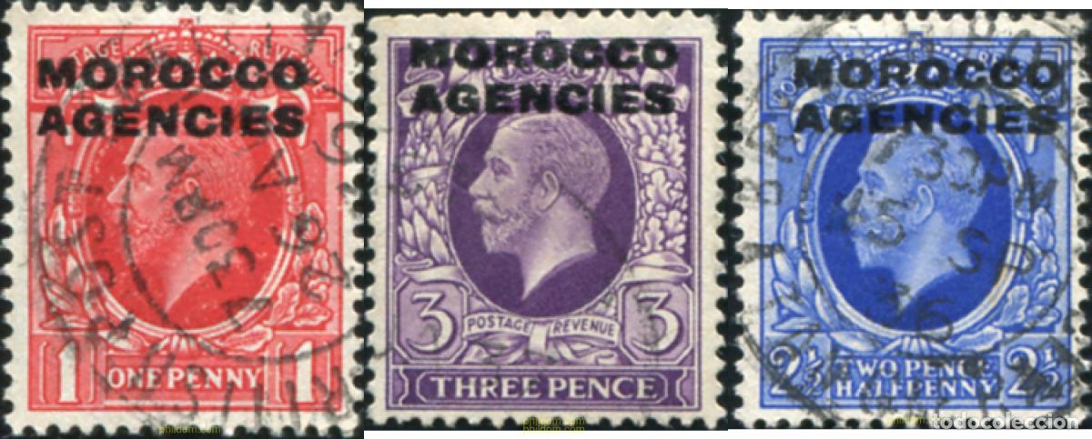 Sellos: 778637 USED MARRUECOS Agencia Britanica 1935 SELLOS DE GRAN BRETA&ntilde;A DE 1934-36