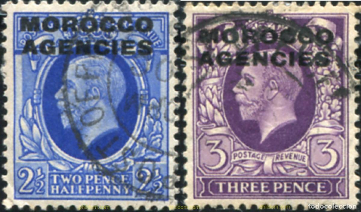 Sellos: 778641 USED MARRUECOS Agencia Britanica 1935 SELLOS DE GRAN BRETA&ntilde;A DE 1934-36