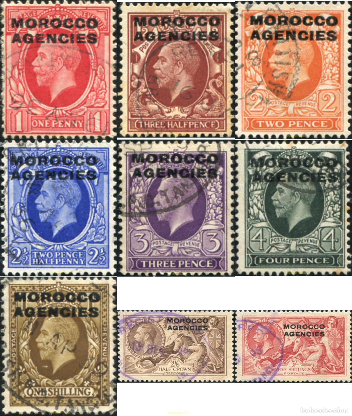Sellos: 778426 USED MARRUECOS Agencia Britanica 1935 SELLOS DE GRAN BRETA&ntilde;A DE 1934-36