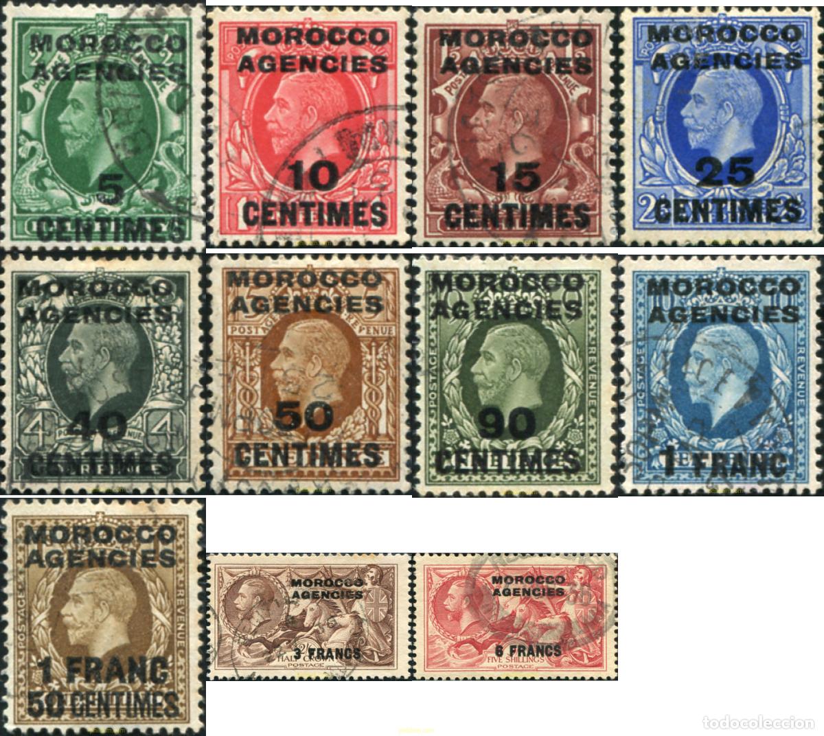 Sellos: 778815 USED MARRUECOS Agencia Britanica 1935 SELLOS DE GRAN BRETA&Ntilde;A DE 1934-36 &rdquo;FONDO LLENO&rdquo; SOBRE