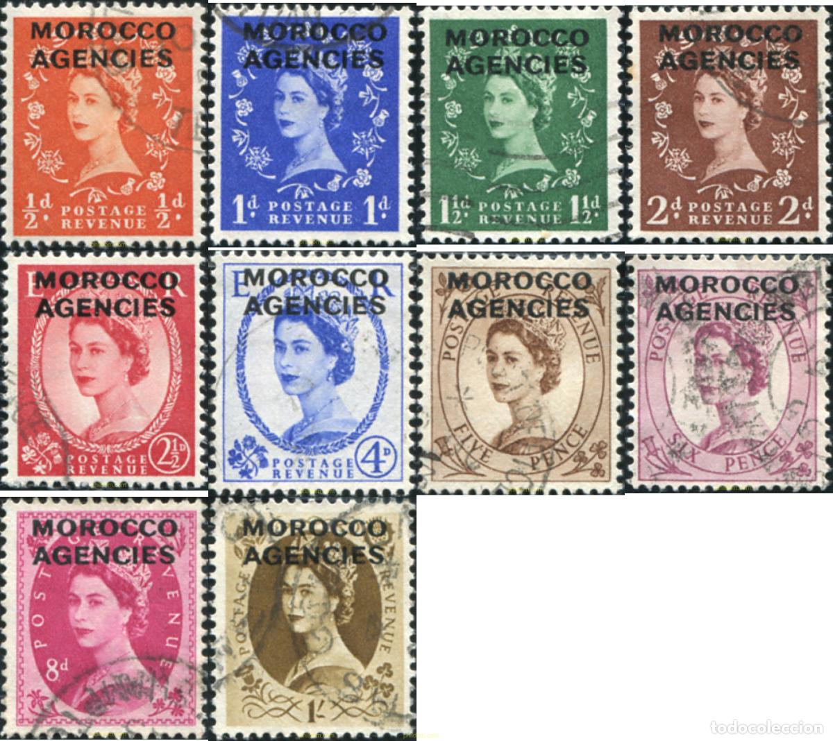 Sellos: 778658 USED MARRUECOS Agencia Britanica 1952 SELLO DE GRAN BRETA&ntilde;A &rdquo;ELIZABETH II&rdquo; SOBRECARGADOS