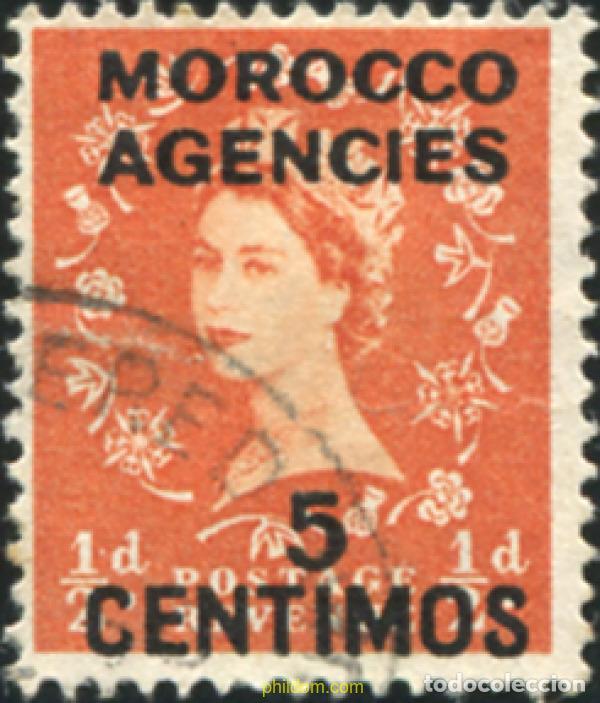 Sellos: 778783 USED MARRUECOS Agencia Britanica 1954 REINA ISABEL II
