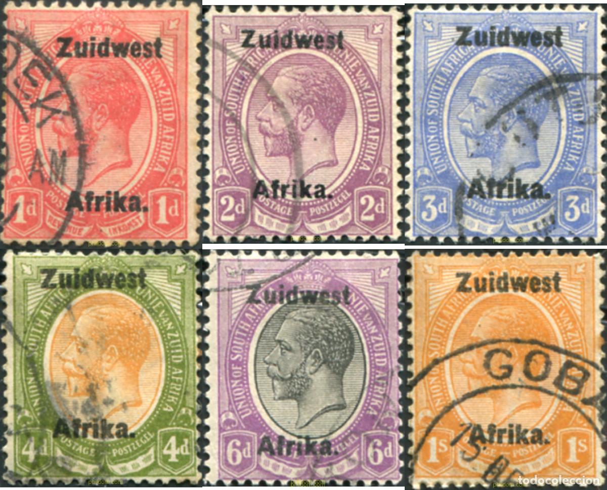 Sellos: 794448 USED sud-africa oeste 1923 SELLOS DE AFRICA DEL SUD DE 1913-22 SOBRECARGADOS