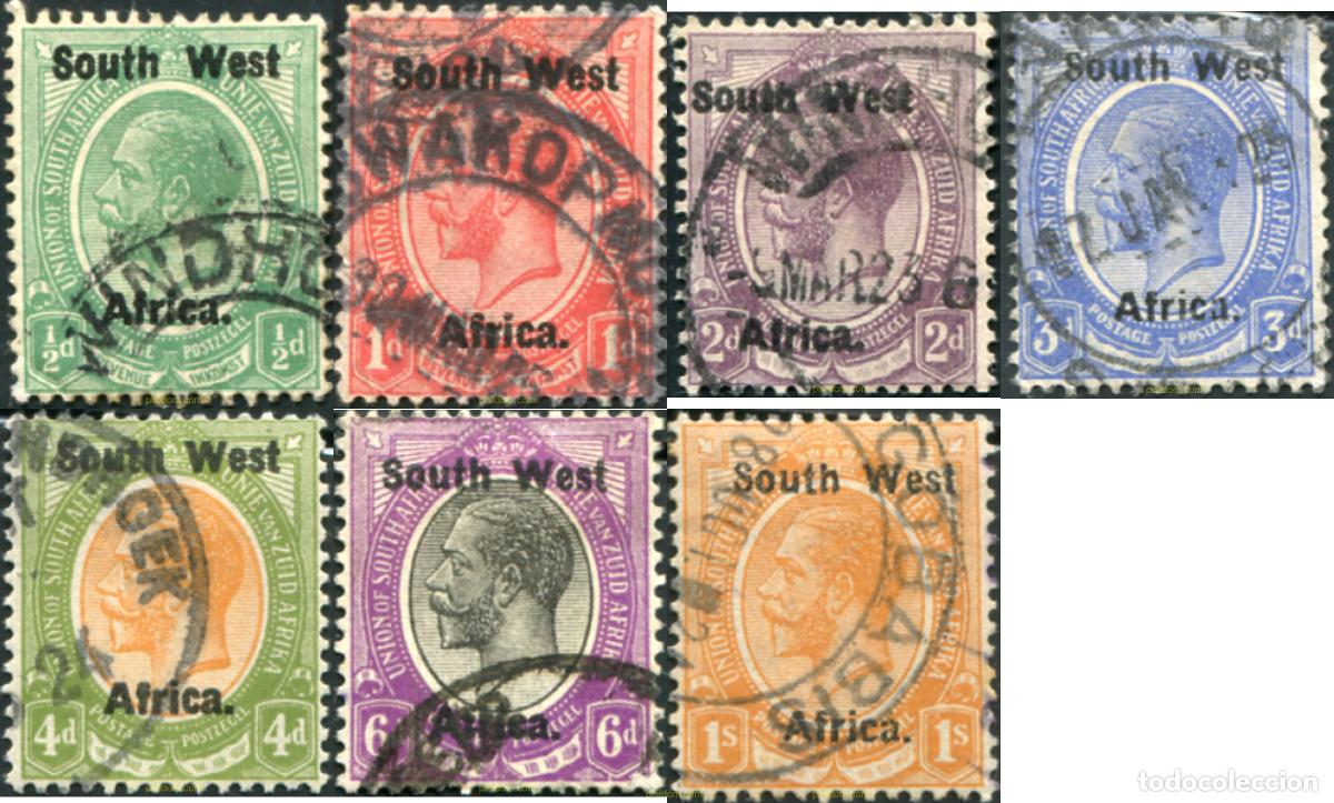Sellos: 794443 USED sud-africa oeste 1923 SELLOS DE AFRICA DEL SUD DE 1913-22 SOBRECARGADOS
