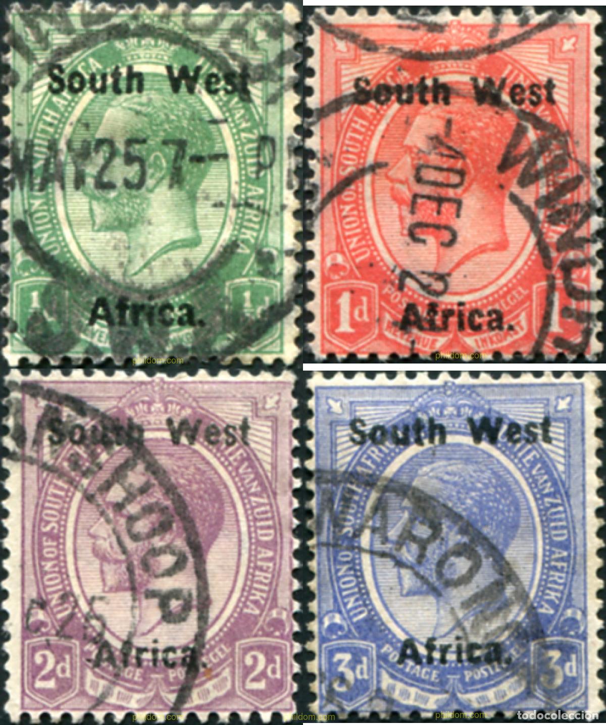 Sellos: 794451 USED sud-africa oeste 1923 SELLOS DE AFRICA DEL SUD DE 1913-22 SOBRECARGADOS