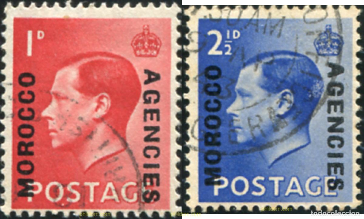 Sellos: 778427 USED MARRUECOS Agencia Britanica 1936 SERIE BASICA