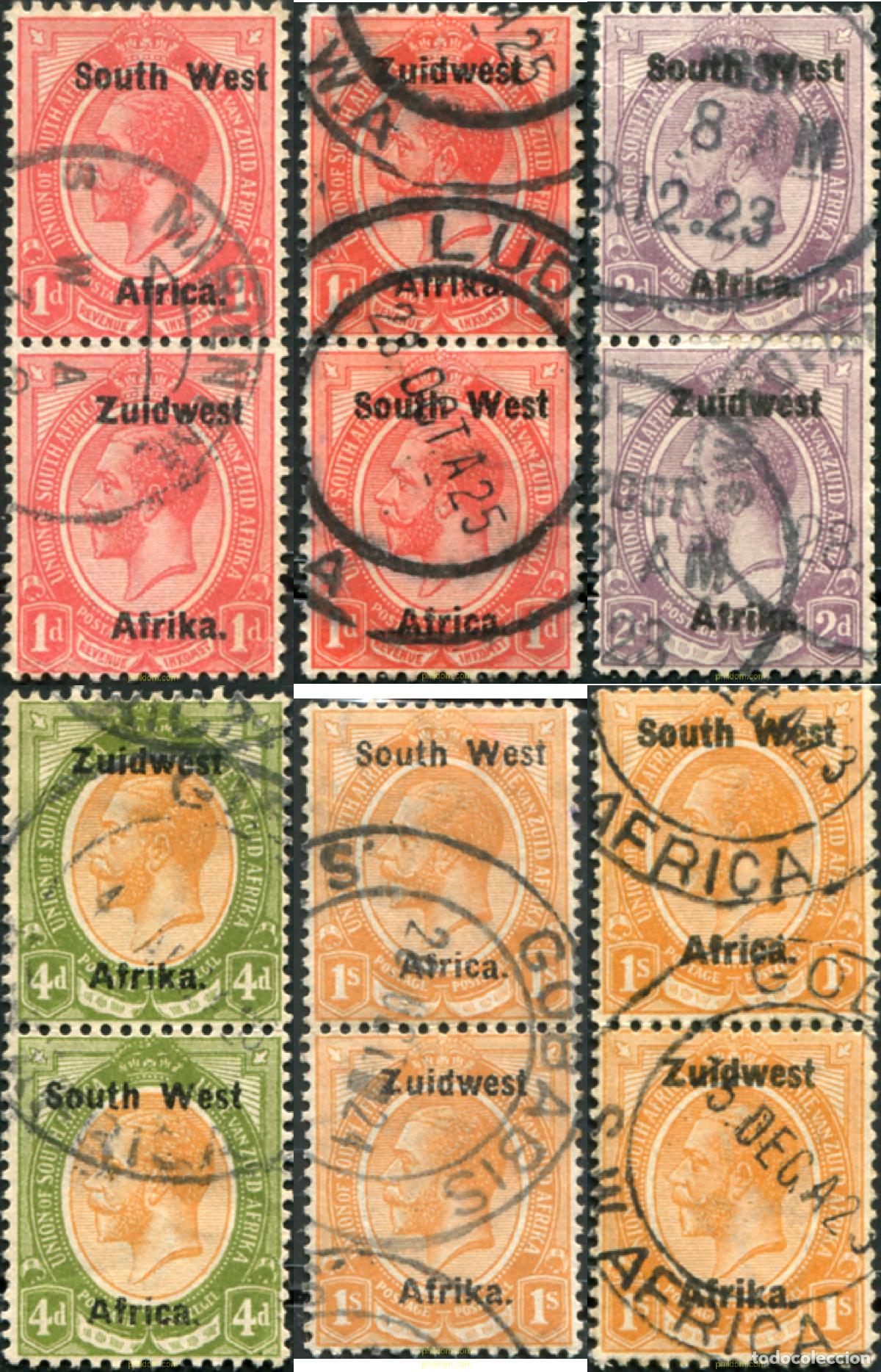 Sellos: 794469 USED SUR OESTE AFRICANO 1923 SELLOS DE AFRICA DEL SUD DE 1913-22 SOBRECARGADOS