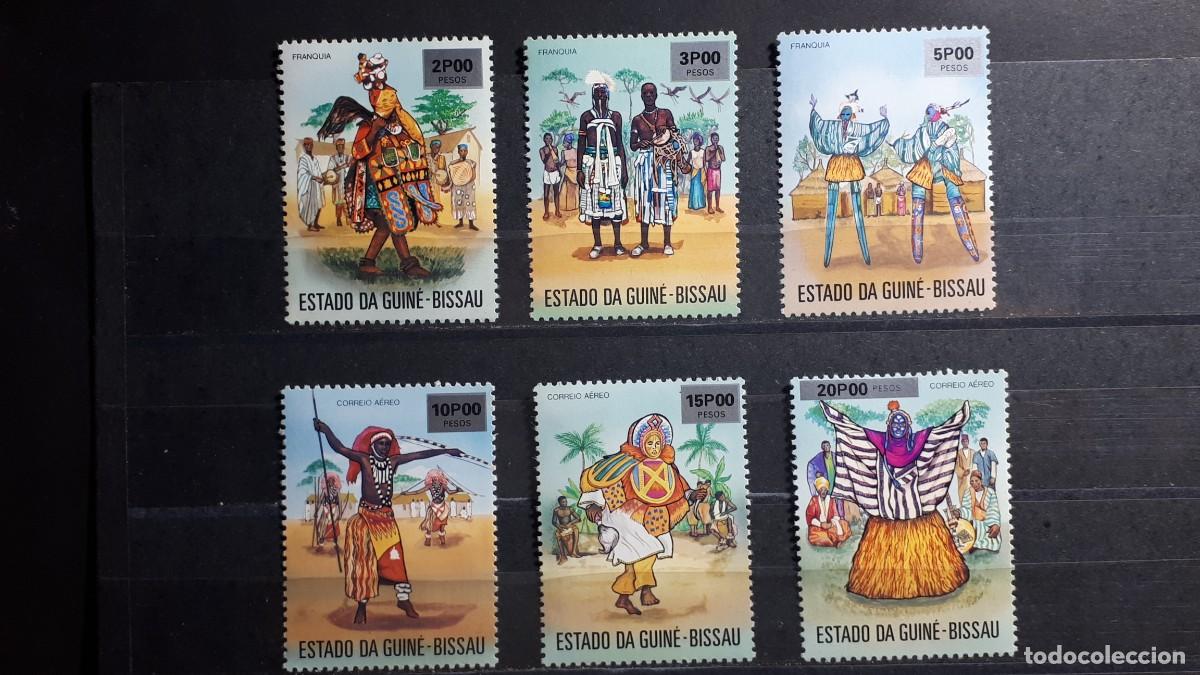 Sellos: GUINEA BISSAU. A&Ntilde;O 1976. **. YVERT 15/7. A&eacute;reo 3/5