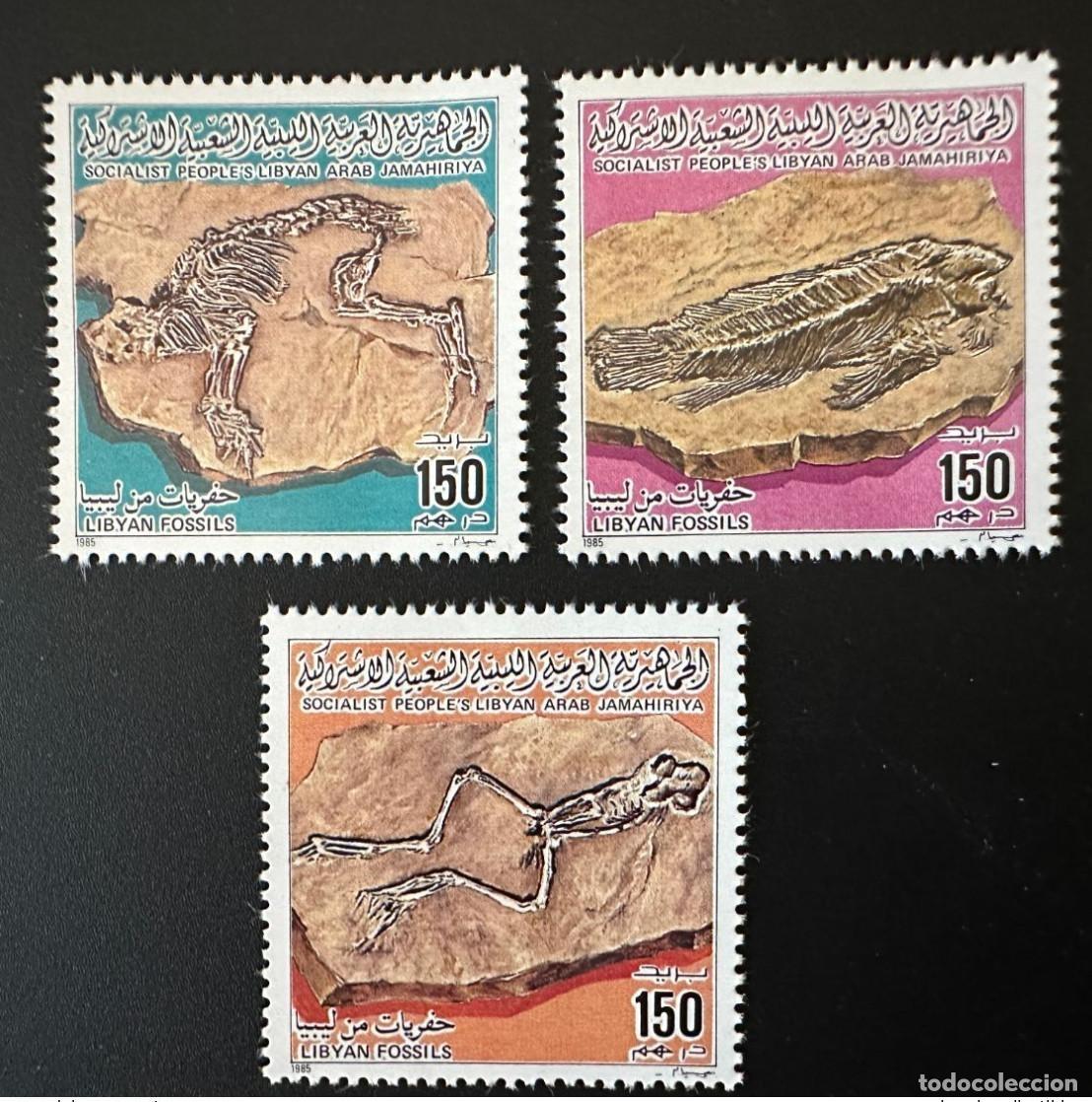 Sellos: Libia 1985 Mi. 1478 - 1480 F&oacute;siles libios Los son raros y escasos
