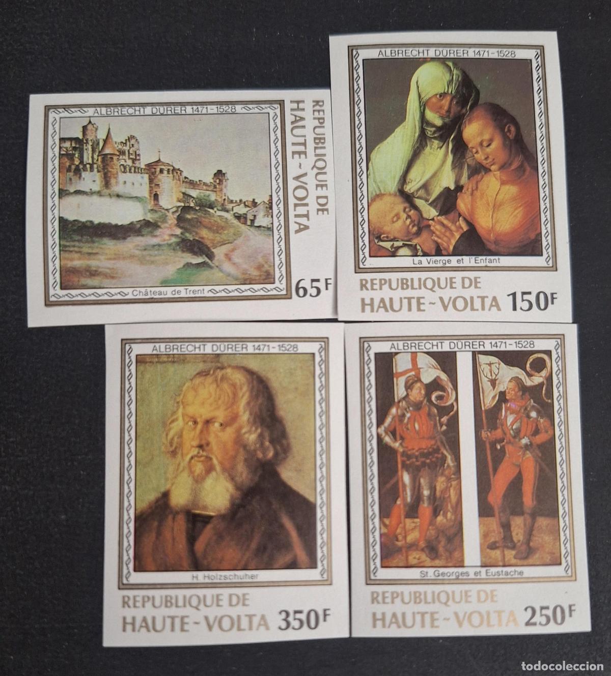 Sellos: Alto Volta 1978 Mi. 732-735 ND Albrecht D&uuml;rer pintura Virgen castillo
