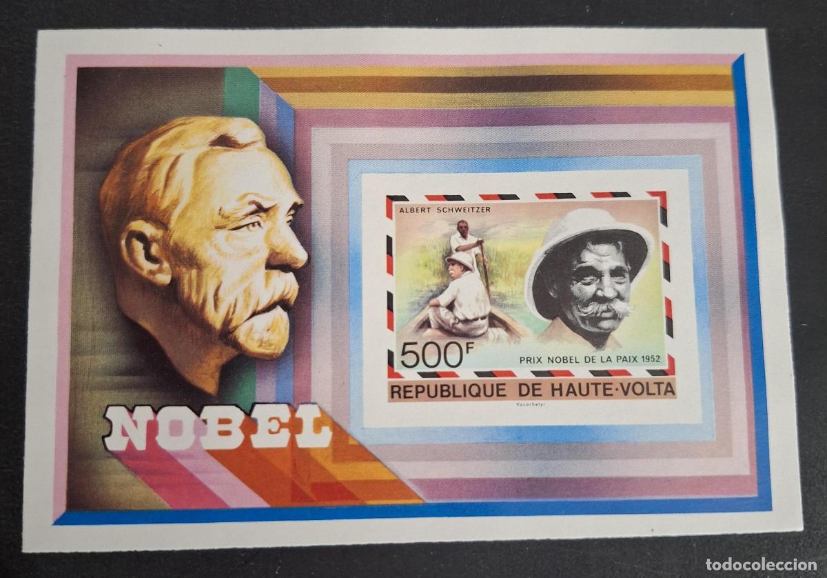 Sellos: Alto Volta 1977 Mi. Bl.47 ND Albert Schweitzer Premio Nobel Paz