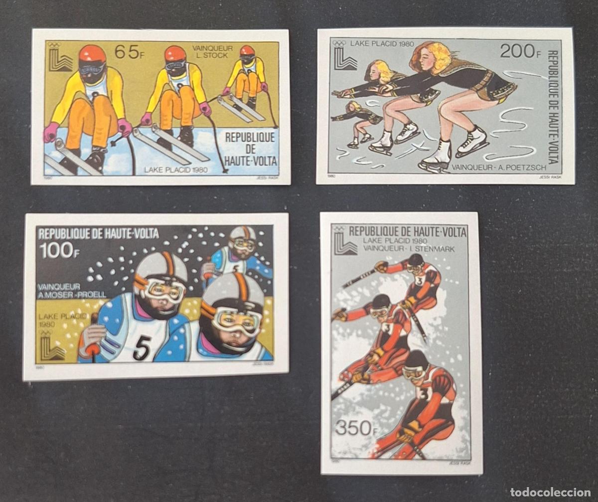 Briefmarken: Alto Volta 1980 Mi. 787-790 ND JJOO Lake Placid esqu&iacute; patinaje
