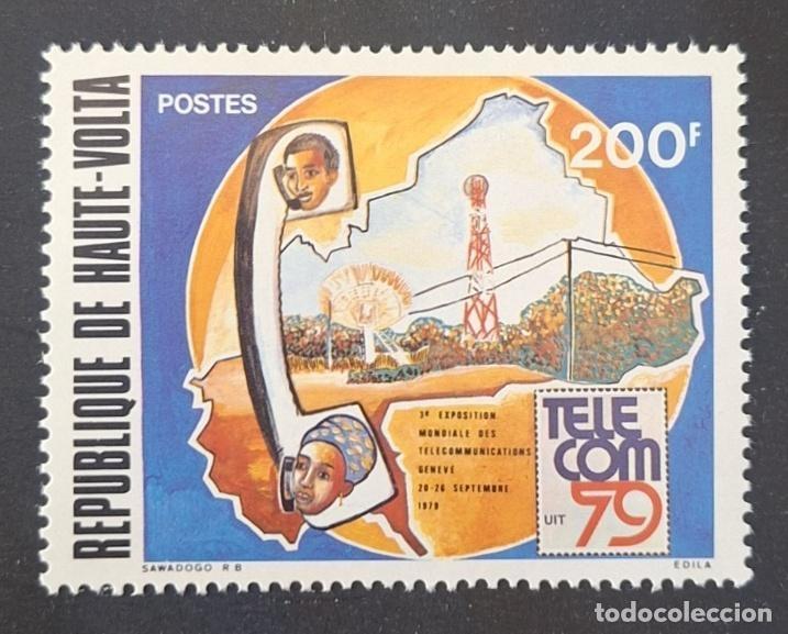 Timbres: Alto Volta 1979 Mi. 768 Telecom 79 UIT telecomunicaciones Ginebra