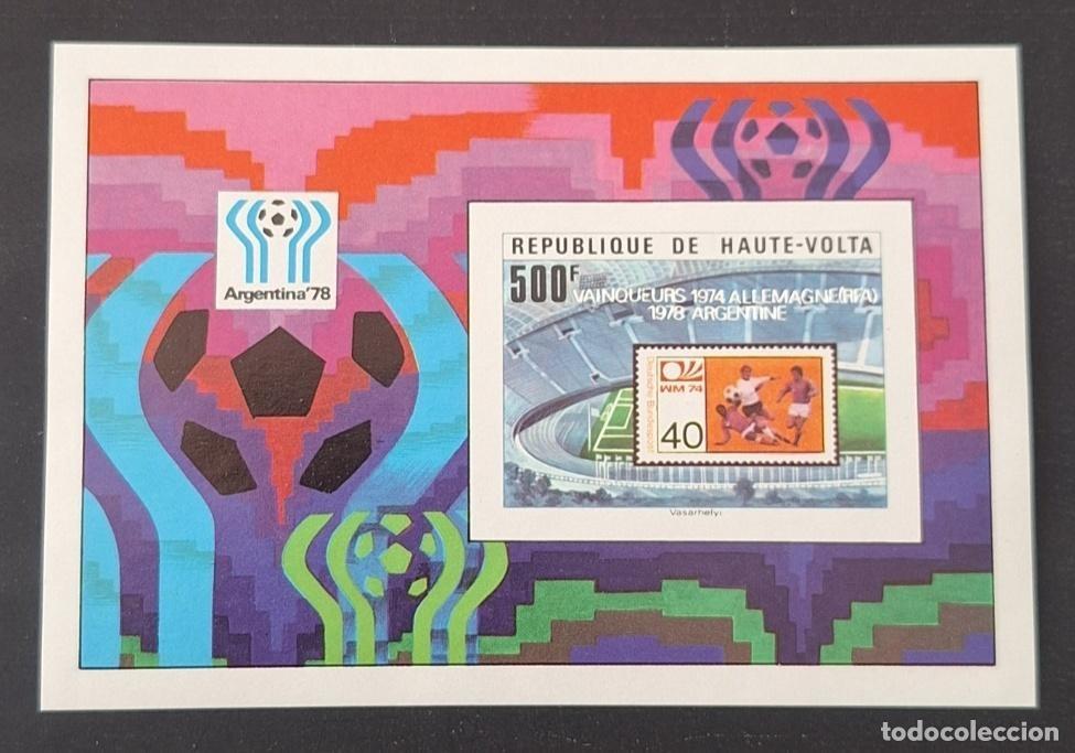 Sellos: Alto Volta 1978 Mi. Bl. 52 ND F&uacute;tbol Copa del Mundo Argentina 78