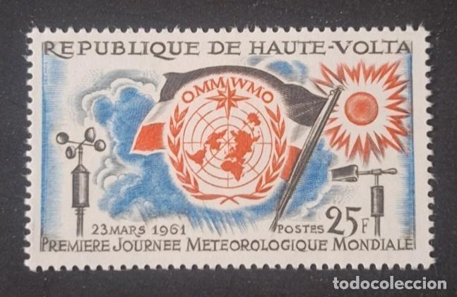 Sellos: Alto Volta 1961 Mi. 96 D&iacute;a Meteorol&oacute;gico Mundial OMM WMO