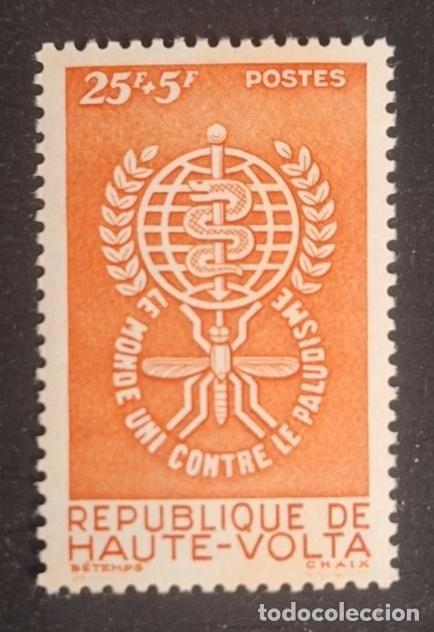 Sellos: Alto Volta 1962 Mi. 100 Paludismo mosquito OMS salud medicina