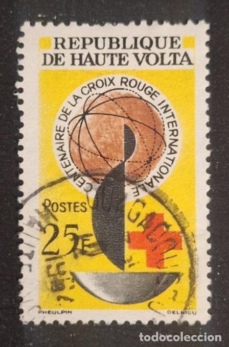 Sellos: Alto Volta 1963 Mi. 138 us. Centenario Cruz Roja Internacional