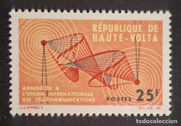 Sellos: Alto Volta 1964 Mi. 142 Admisi&oacute;n Uni&oacute;n Internacional de Telecomunicaciones