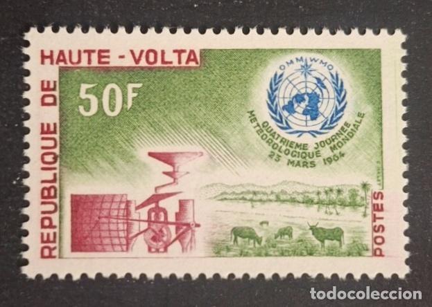 Sellos: Alto Volta 1964 Mi. 145 D&iacute;a Meteorol&oacute;gico Mundial OMM radar