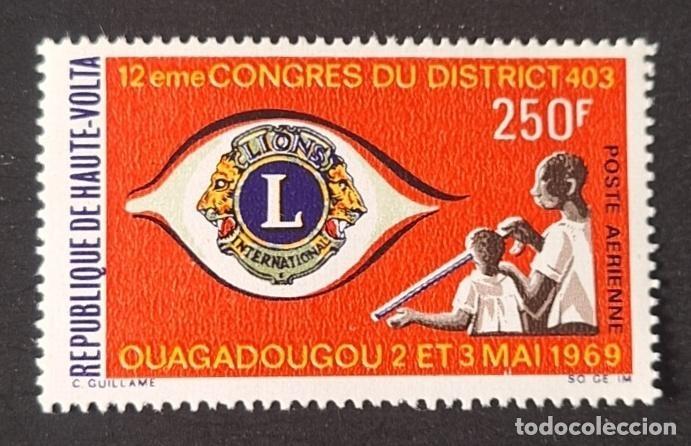Timbres: Alto Volta 1969 Mi. 261 Lions International congreso Uagadug&uacute;