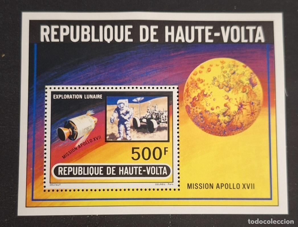 Briefmarken: Alto Volta 1973 Mi. Bl. 10 exploraci&oacute;n lunar Apollo XVII Luna