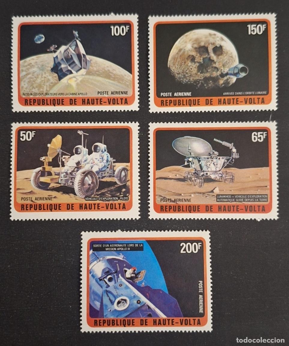 Briefmarken: Alto Volta 1976 Mi. 427-431 espacio Apollo Lunokhod exploraci&oacute;n