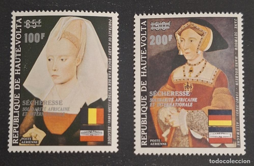 Briefmarken: Alto Volta 1973 Mi. 458-459 sobrecargado Sequ&iacute;a pintura retratos