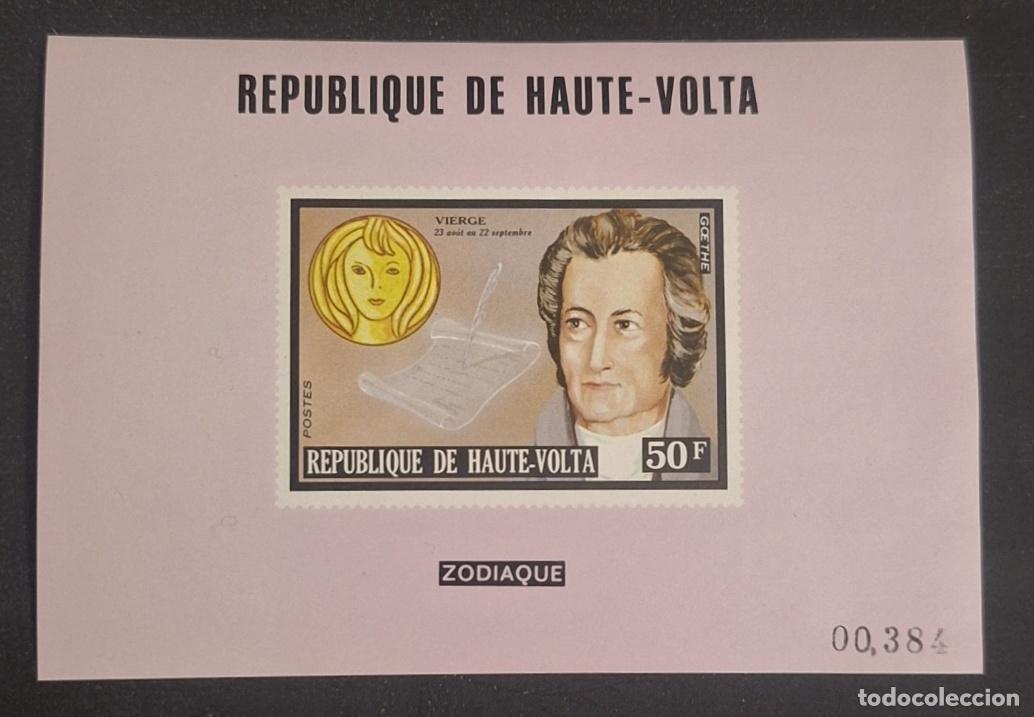 Briefmarken: Alto Volta 1973 Mi. 488 prueba de lujo Goethe Zodiaco Virgo