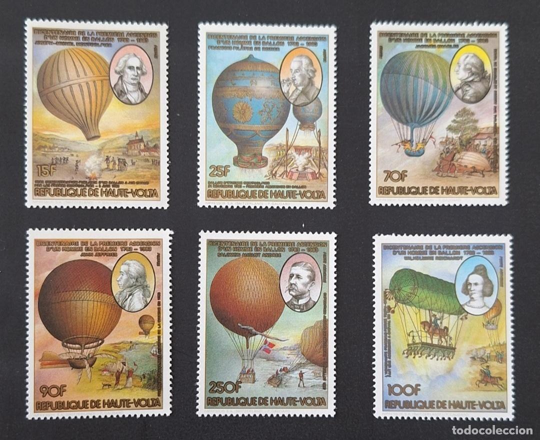 Briefmarken: Alto Volta 1983 Mi. 884-889 bicentenario ascensi&oacute;n globo Montgolfier