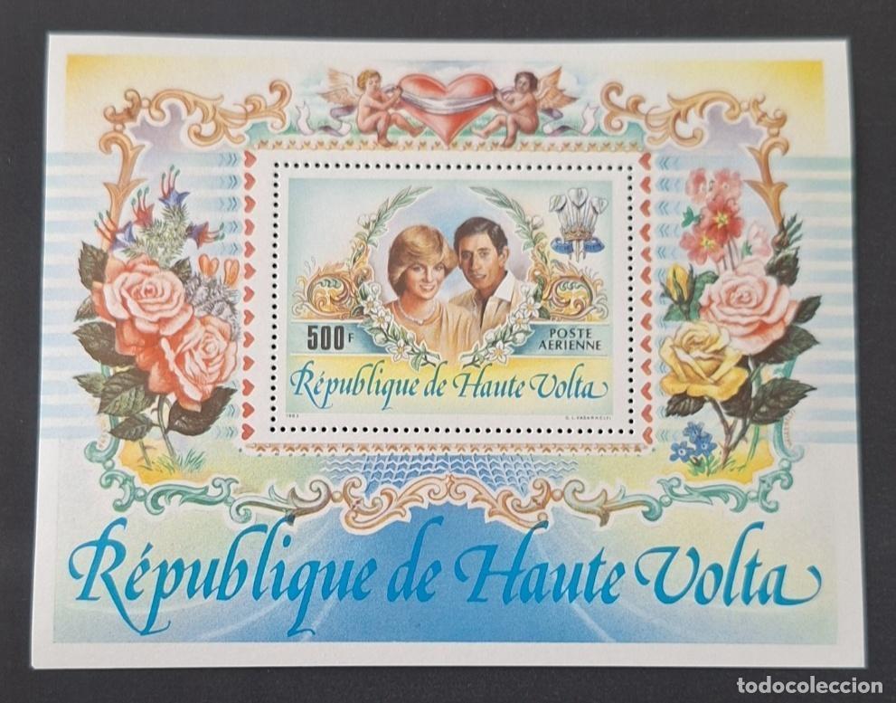 Briefmarken: Alto Volta 1983 Mi. Bl. 68 Boda Real Diana Carlos rosas &aacute;ngeles