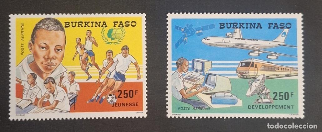 Sellos: Burkina Faso 1986 Mi. 1073-1074 juventud desarrollo aviaci&oacute;n deporte