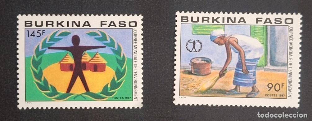 Sellos: Burkina Faso 1987 Mi. 1143-1144 D&iacute;a Mundial del Medio Ambiente