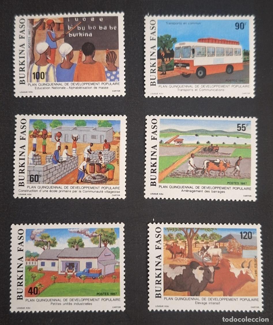 Sellos: Burkina Faso 1987 Mi. 1159-1164 Plan quinquenal desarrollo ganadero