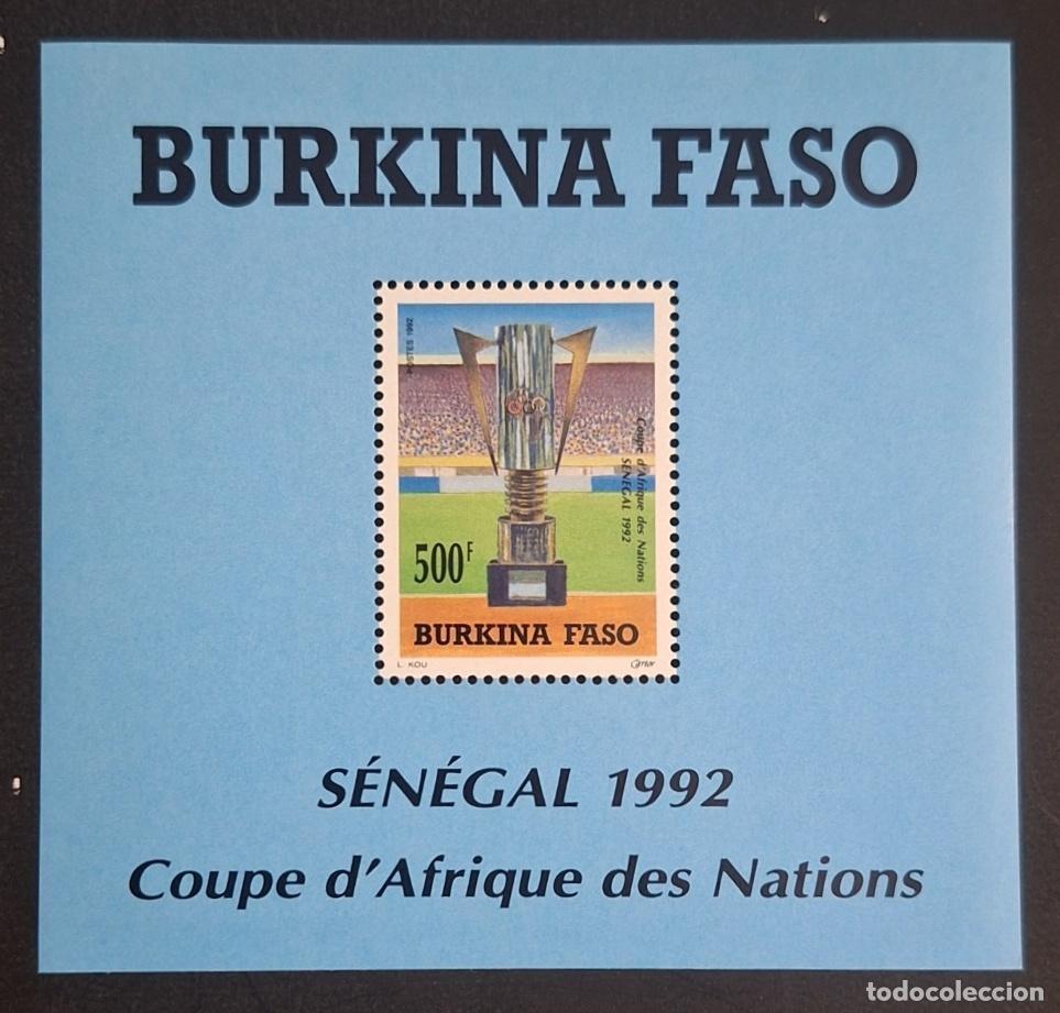 Selos: Burkina Faso 1992 Mi. Bl. 136 Copa &Aacute;frica de Naciones f&uacute;tbol