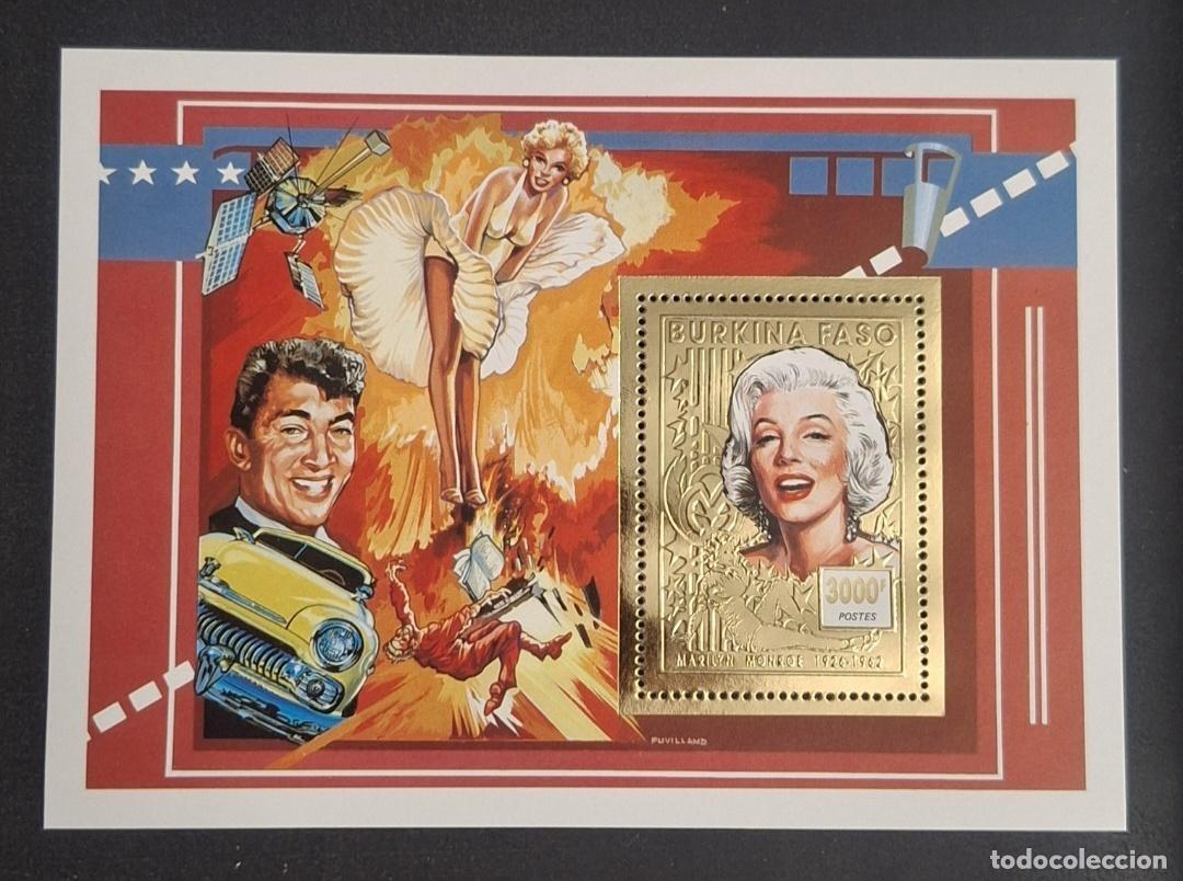 Briefmarken: Burkina Faso 1995 Mi. Bl. 148 Marilyn Monroe oro cine Hollywood