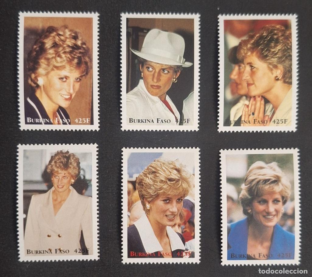 Briefmarken: Burkina Faso 1998 Mi. 1479-1484 Princesa Diana Lady Di realeza