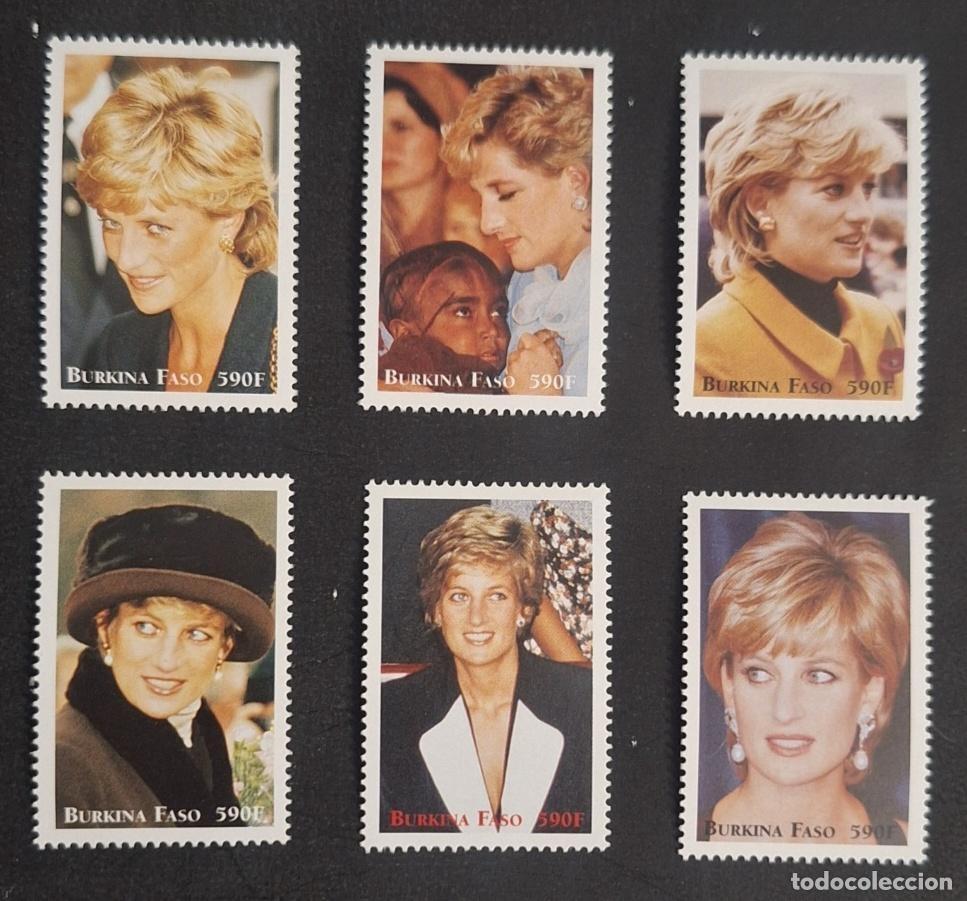 Briefmarken: Burkina Faso 1998 Mi. 1491-1496 Princesa Diana Lady Di realeza