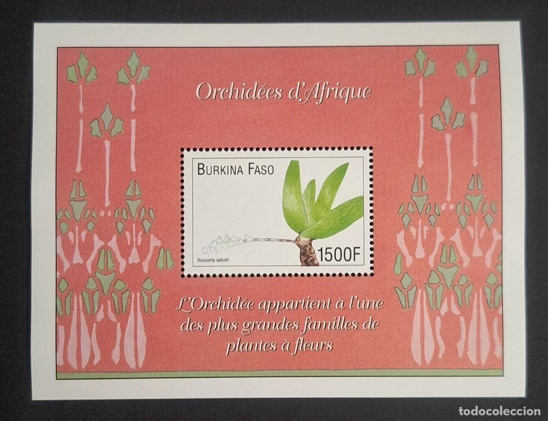 Sellos: Burkina Faso 2000 Mi. Bl. 200 Orqu&iacute;deas de &Aacute;frica Bolusiella talbotii